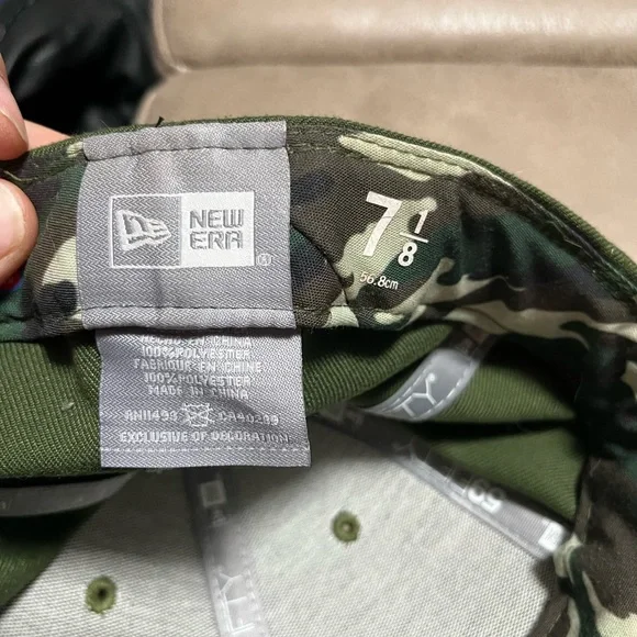 Los Angeles dodgers Green Camouflage men hat New ear authentic 7 1/8 59 fifty - Picture 5 of 7
